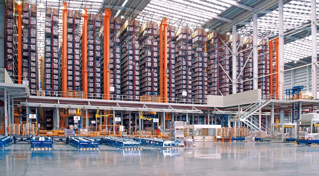 Zakládací jeřáby na palety Zakládací jeřáby na palety