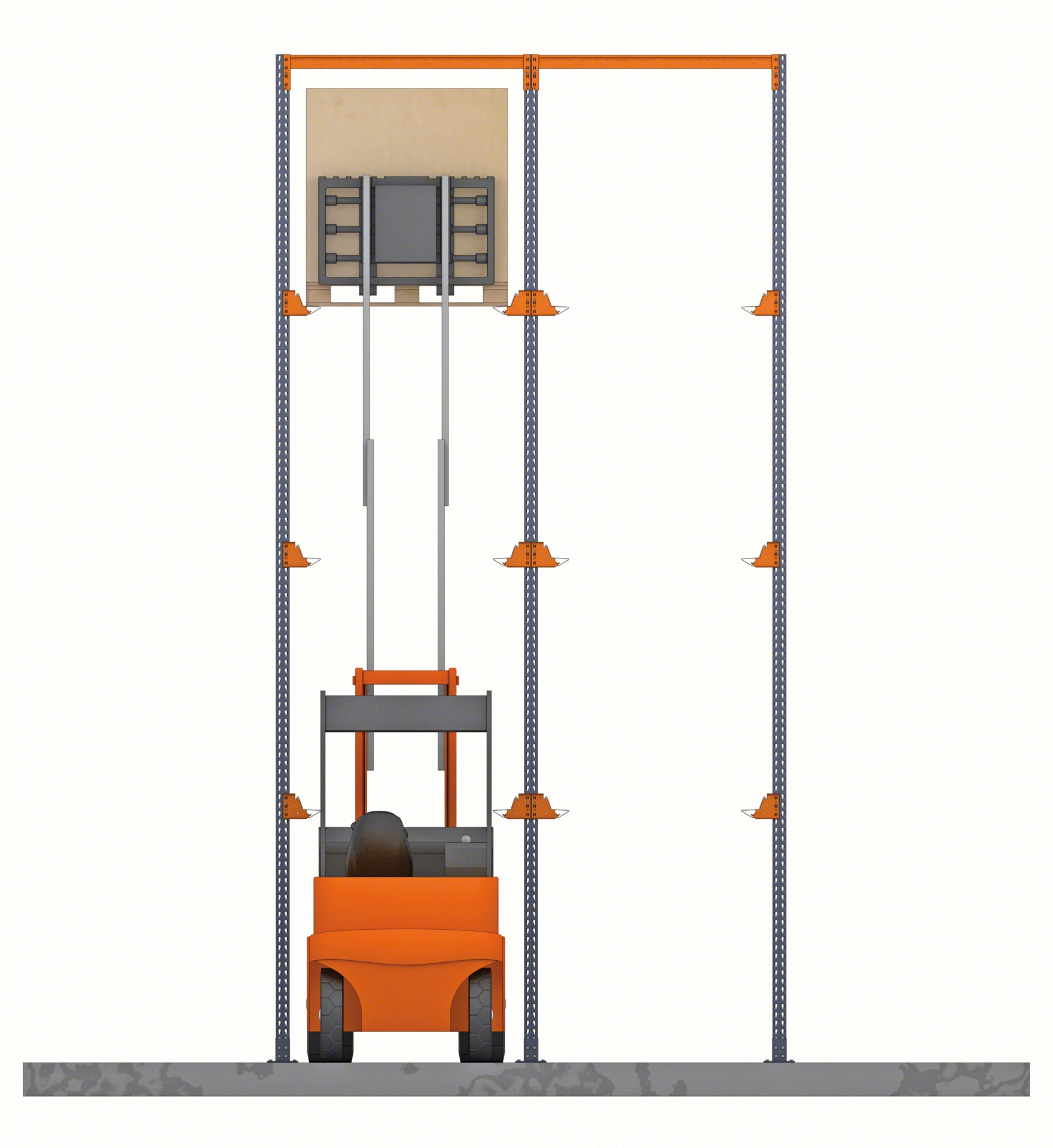 Bezpečnostní okraje jsou klíčové, aby vysokozdvižné vozíky nepoškodily konstrukci vjezdových regálů
