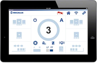 Řídicí systém paletového kyvadla nabízí širokou škálu funkcí.