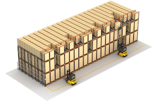 Paletové vozíky Pallet Shuttle umožňují operovat současně v různých kanálech