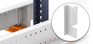 Vnitřní opěry kolejnic pro vozík