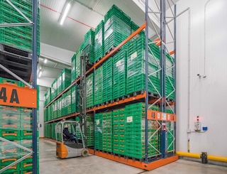 Pojízdné paletové regály jsou použitelné i v chladírnách a mrazicích boxech
