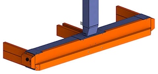 Boční chrániče chrání vnější část regálových podvozků před náhodnými nárazy