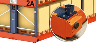 Bezkontaktní fotobuňky zajišťují plynulé a bezpečné zastavení mobilních základen