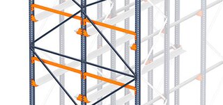 Boční zarážka zabraňuje vysunutí palety z uličky Boční zarážka zabraňuje vysunutí palety z uličky